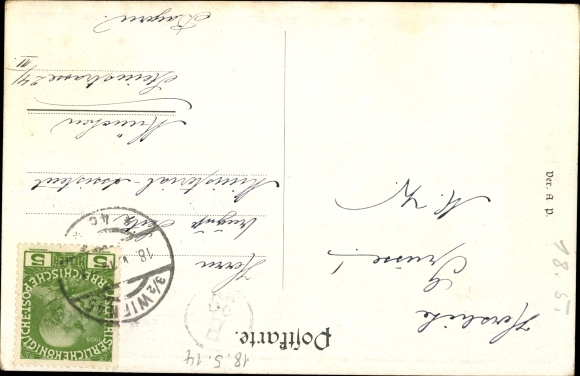 Artist Song Postcard Kutzer, Ernst, Das Wirtshaus, Schubert Lieder