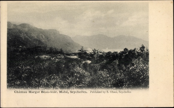 Ak Seychellen, Chateau Margot Beau voir, Landschaft