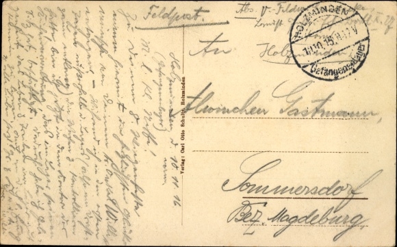 Postcard Holzminden in Lower Saxony, prisoner of war camp