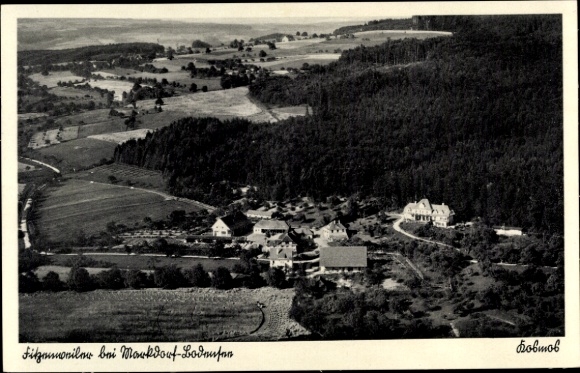 Postcard Fitzenweiler Markdorf Bodenseekreis Baden Württemberg, aerial photograph