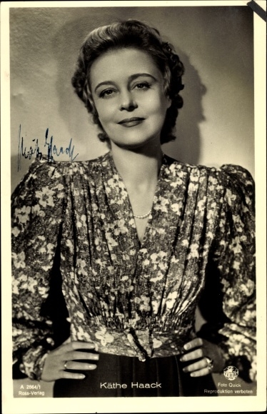 Ak Schauspielerin Käthe Haack, Portrait, Autogramm
