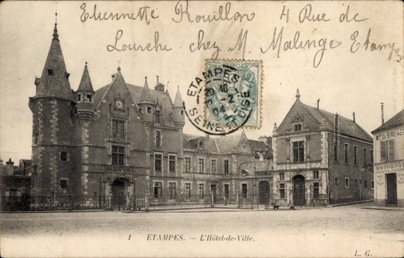 Ak Étampes Essonne, Hotel de Ville