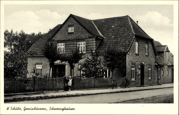 PC Schweringhausen Ehrenburg Lower Saxony, general store W. Schütte