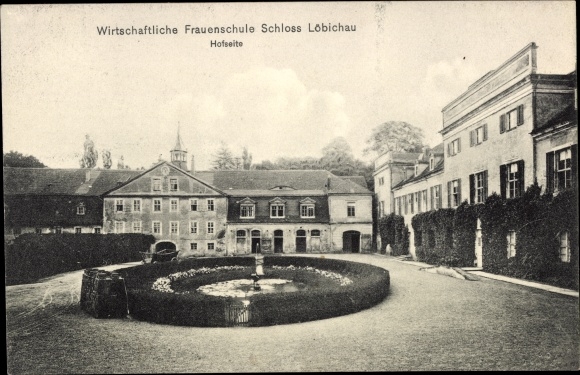 Postcard Löbichau in Thuringia, economic women&#39;s school Schloss Löbichau
