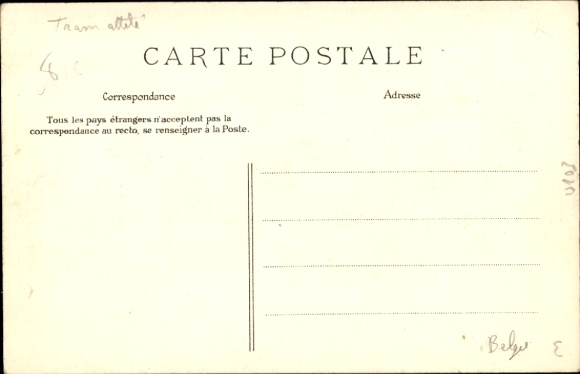 Stereo Postcard Antwerp Flanders, Place de Meir, tram stop