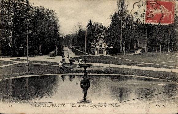 Postcard Maisons Laffitte Yvelines, Les Avenues Lafayette, Mirabeau