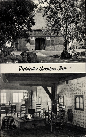 PC Vielstedt Hude in Oldenburg, Burnhus-Flett, Strackerjan's Gasthof, farmhouse, interior view