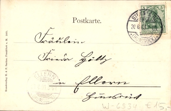 Postcard Stromberg im Hunsrück, general view, Restaurant Julius Riedel