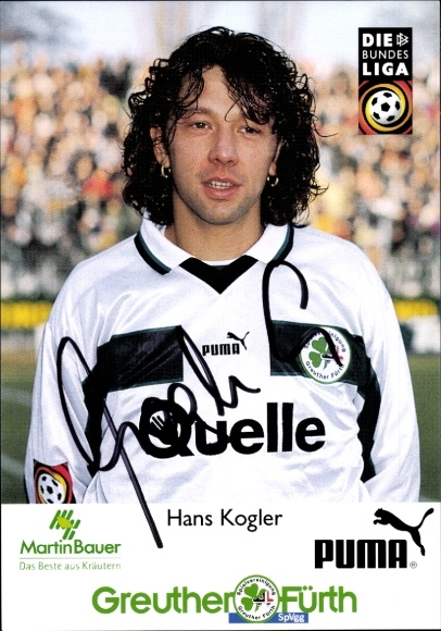 Autograph card footballer Hans Kogler, SpVgg Greuther Fürth, autograph