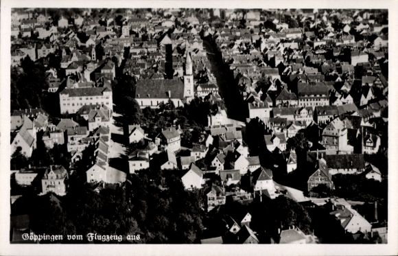 Postcard Göppingen in Württemberg, aerial view of cityscape, architecture