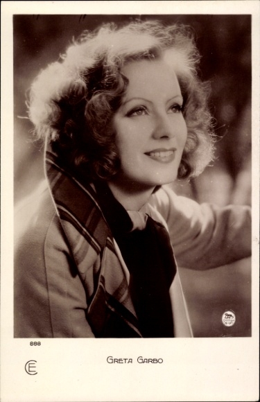 Ak Schauspielerin Greta Garbo, Portrait