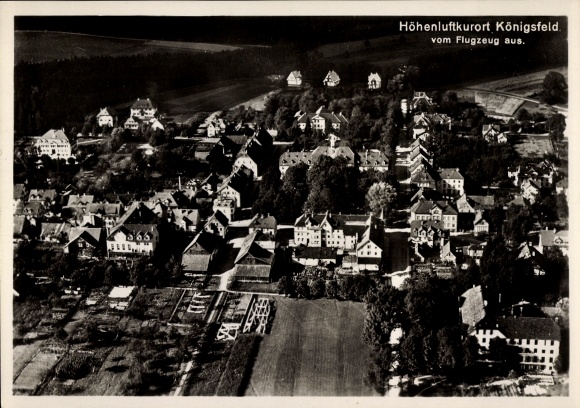 Postcard Königfeld in the Black Forest, aerial photograph