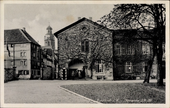 Postcard Butzbach im Taunus Hessen, barracks IR 36