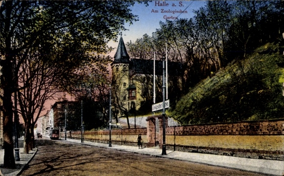 Ak Halle an der Saale, Am Zoologischen Garten