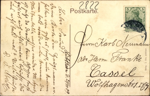 Postcard Lübtheen in Mecklenburg, overview