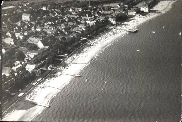 Ak Wyk auf Föhr Nordfriesland, Fliegeraufnahme
