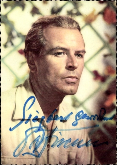 Ak Schauspieler O. W. Fischer, Portrait, Ufa Film, Autogramm
