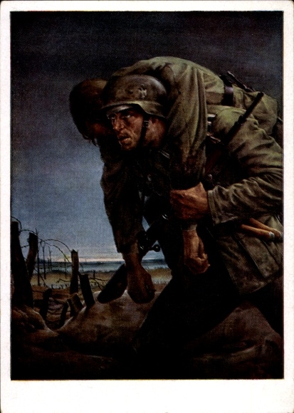 Artist Postcard Tschech, Will, Comrades, HDK 143, Wehrmacht