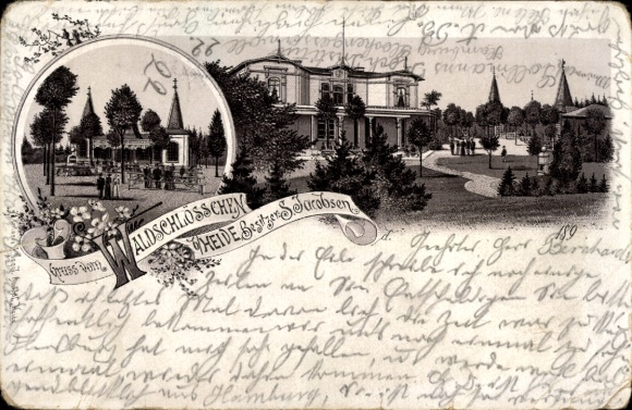 Litho Heide in Holstein, Gasthaus Waldschlösschen, Inh. S. Jacobsen