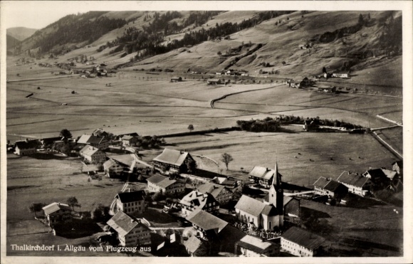 Ak Thalkirchdorf Oberstaufen im Allgäu, Fliegeraufnahme