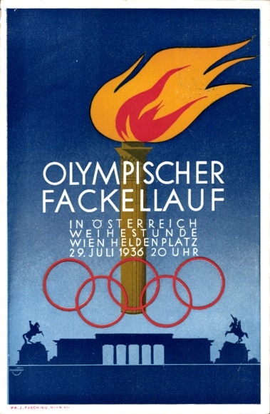 Artist PC Vienna, Olympic Torch Relay, Heldenplatz, Olympics 1936