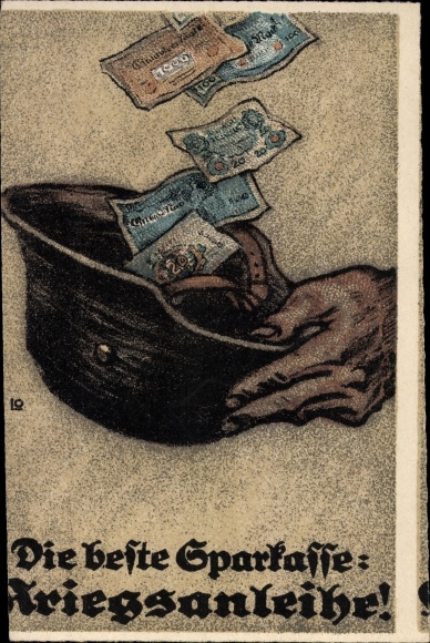 Artist PC The best savings bank, war bond, steel helmet, banknotes