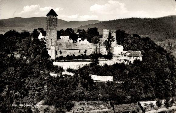 Ak Starkenburg an der Mosel, Jugendherberge, Fliegeraufnahme