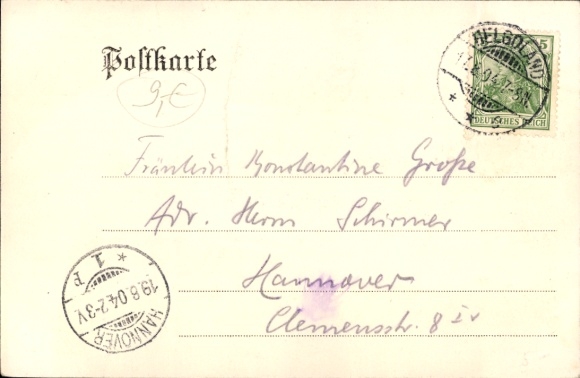 Postcard Salon Express Steamer Cobra, North Sea Line, Heligoland