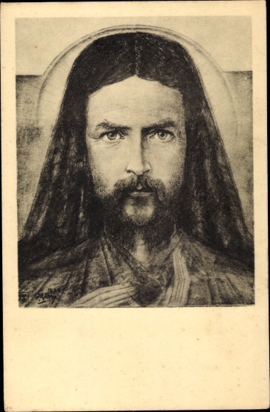 Artist Postcard Jesus Christ, portrait