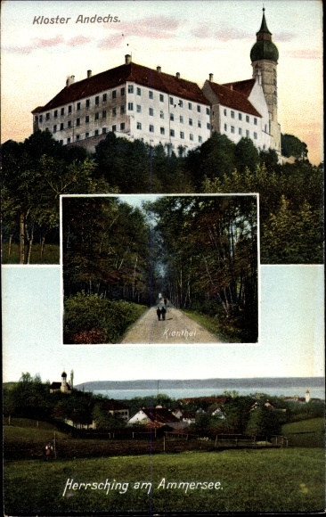 PC Herrsching am Ammersee in Upper Bavaria, Panorama, Andechs Monastery, Kiental