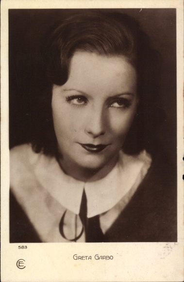 Ak-actrice Greta Garbo, portret