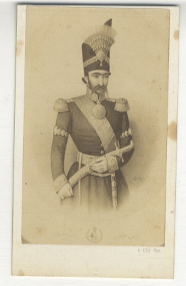 CdV portrait Nasser Ed Din, Shah of Persia