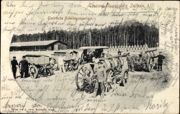 Postcard Zeithain in Saxony, military training area, electric target system