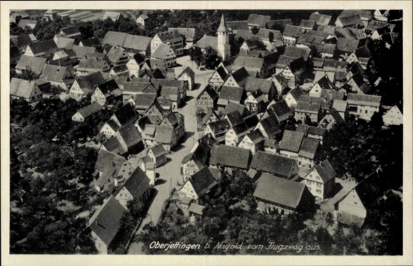 Ak Oberjettingen Jettingen Baden Württemberg, Luftbild