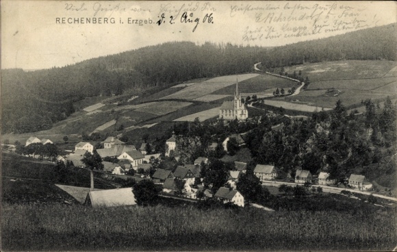 Ak Rechenberg Bienenmühle Erzgebirge, Gesamtansicht
