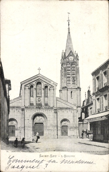 Ak Saint Leu Taverny Val d'Oise, L'Église