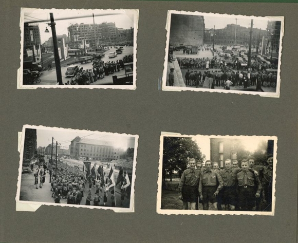 Photo Album Lübz in Mecklenburg, Policeman KVP, FDJ, Germany Meeting Pentecost 1950, Berlin
