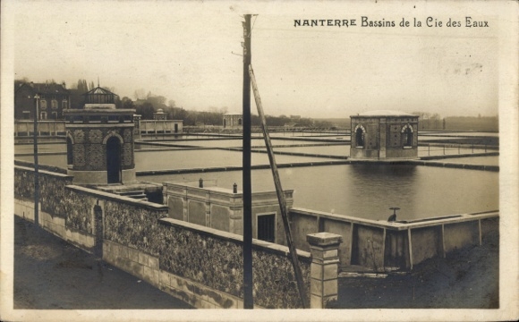 Ak Nanterre Hauts de Seine, Bassins de la Cie des Eaux