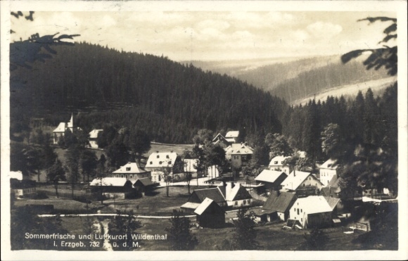 Postcard Wildenthal Eibenstock in the Ore Mountains, general view