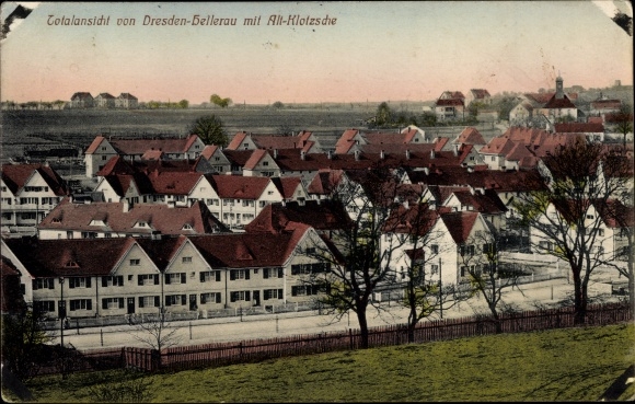 PC Dresden North Hellerau, total view of the place with Alt Klotzsche, housing estate