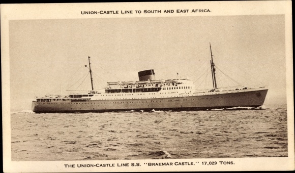 Ak SS Braemar Castle, passagiersschip