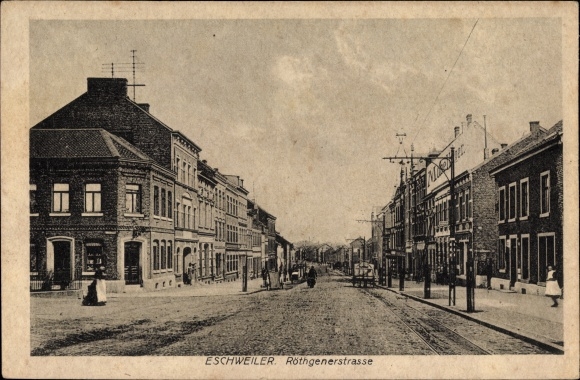 Ak Eschweiler Nordrhein Westfalen, Blick in die Röthgenerstraße, Häuser