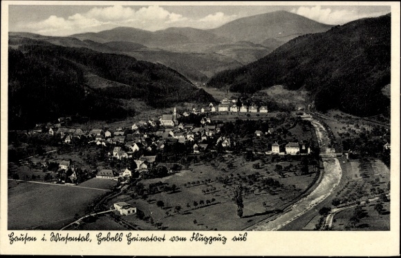 Ak Hausen im Wiesental, Fliegeraufnahme
