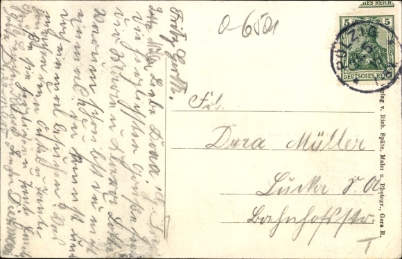 Postcard Pölzig in Thuringia, garden, music hall, inn for relaxation