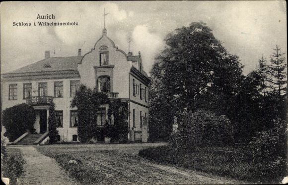 Postcard Aurich in East Frisia, Castle, Wilhelminenholz