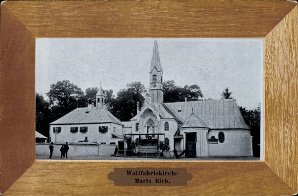 Passepartout Postcard Planegg Upper Bavaria, pilgrimage church Maria Eich