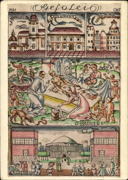 Kunstenaarskaart Düsseldorf am Rhein, Gesolei 1926