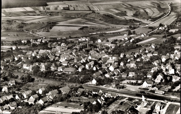 PC Weimar on the Lahn Hesse, aerial photo of the place
