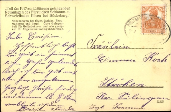 Postcard Bad Eilsen Lower Saxony, new facilities, royal mud and sulfur bath