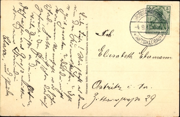 Postcard Großschweidnitz in Saxony, Royal Saxon State Institute
